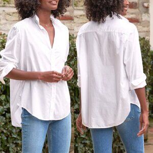 Frank & Eileen Relaxed White Cotton Button Down Shirt XS